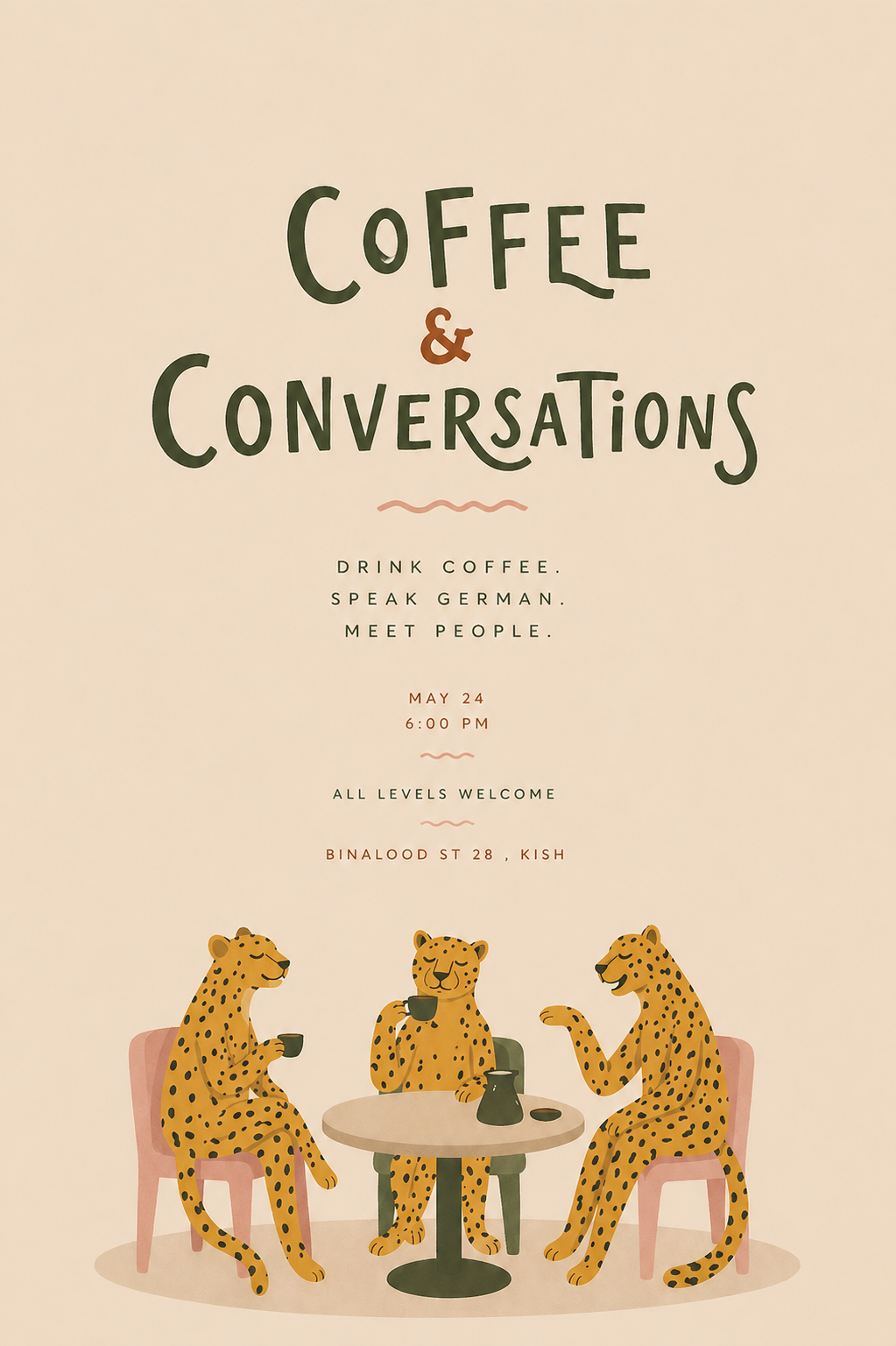 Coffee conversation poster sample
