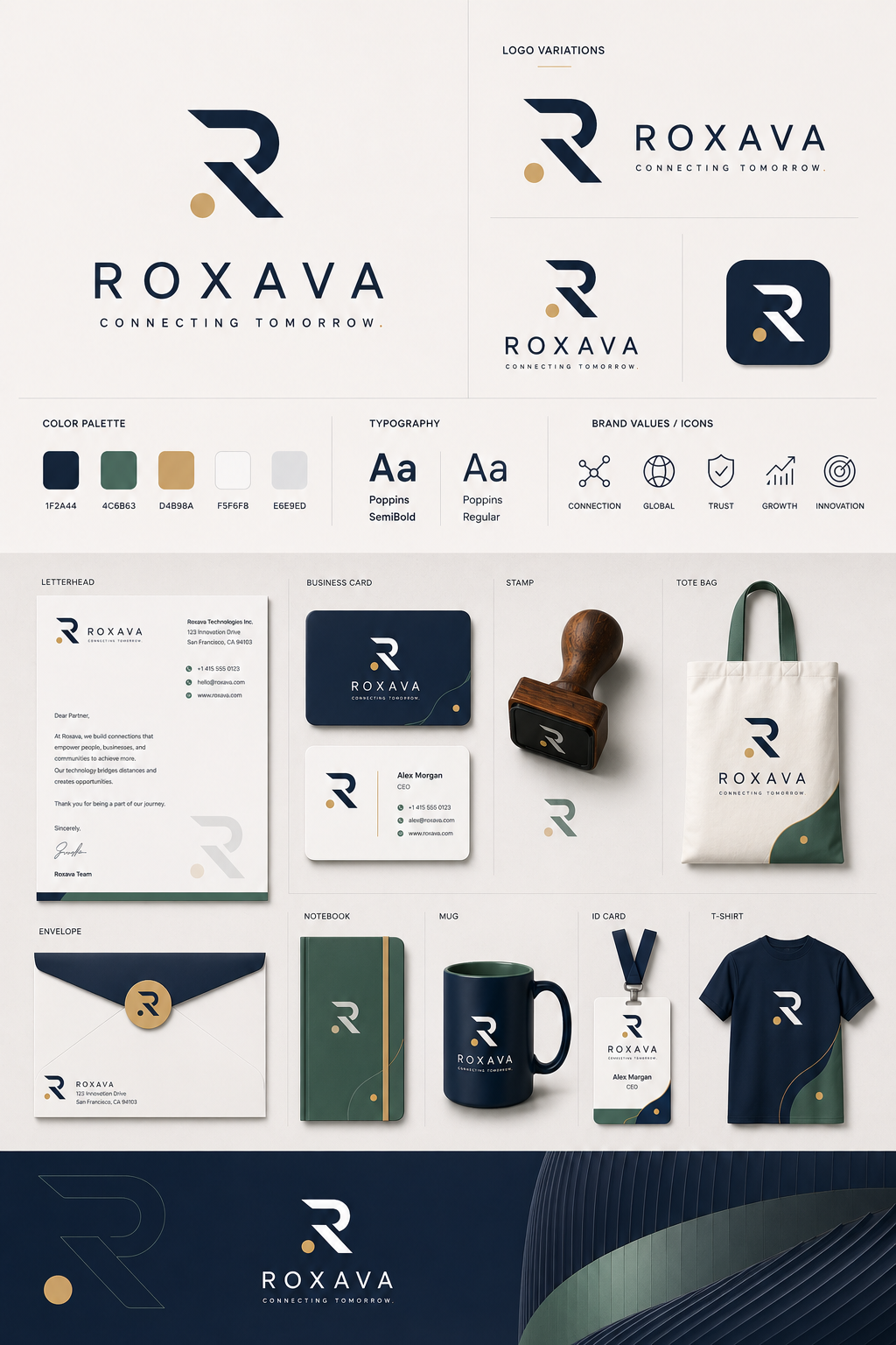 Roxava visual identity